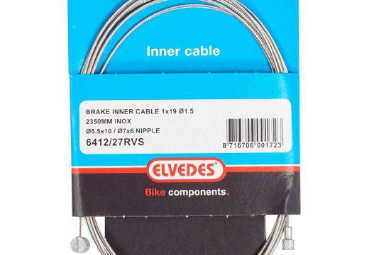 Elvedes rem binnenkabel RVS 2 nippels 2,35 m