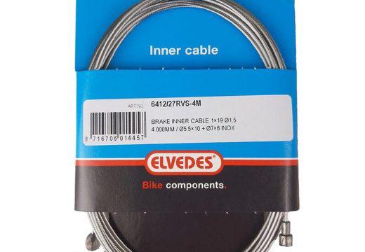 Elvedes rem binnenkabel RVS 2 nippels 4 m